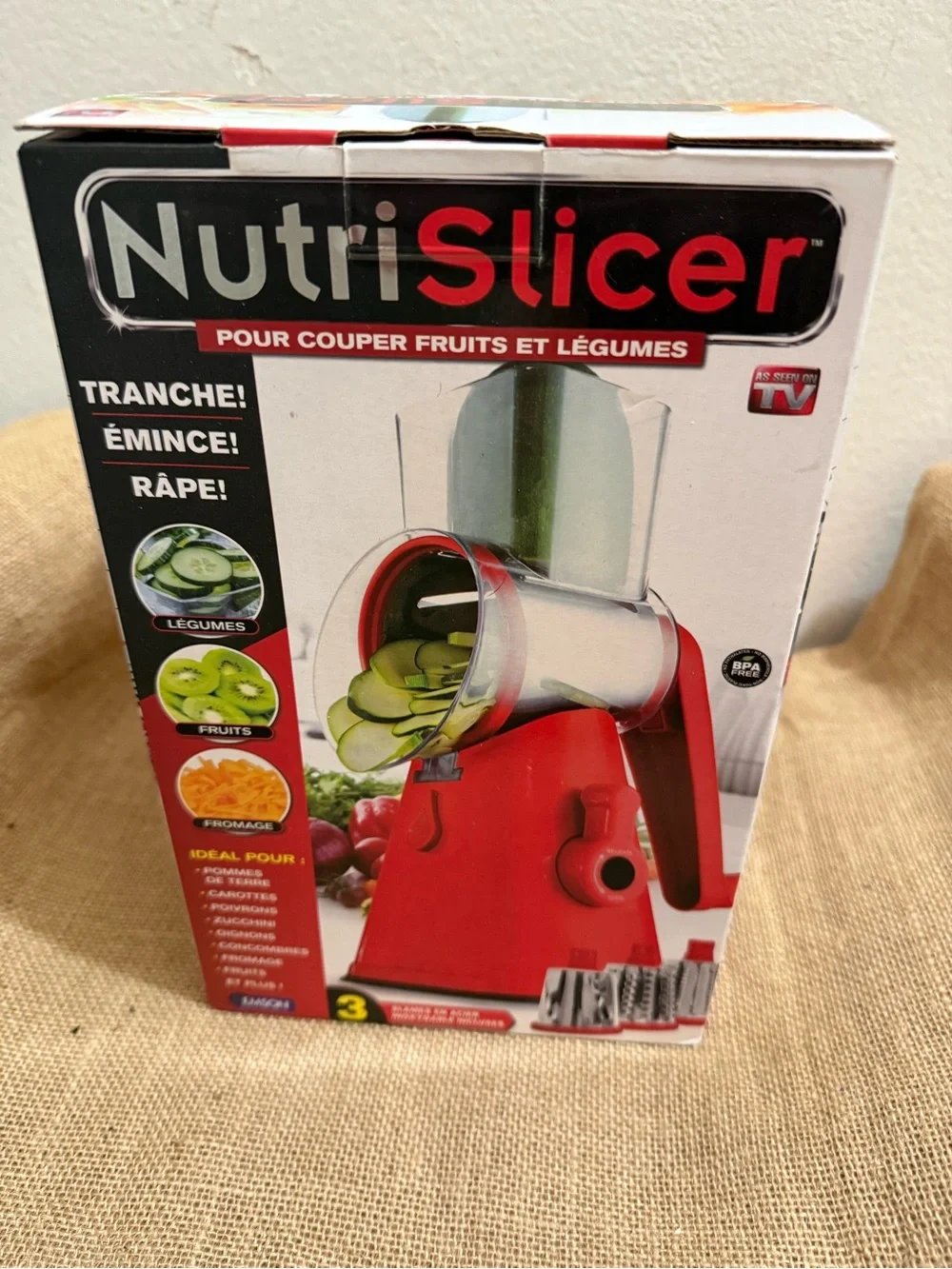 Nutrislicer Red Vegetable & Fruit Slicer -